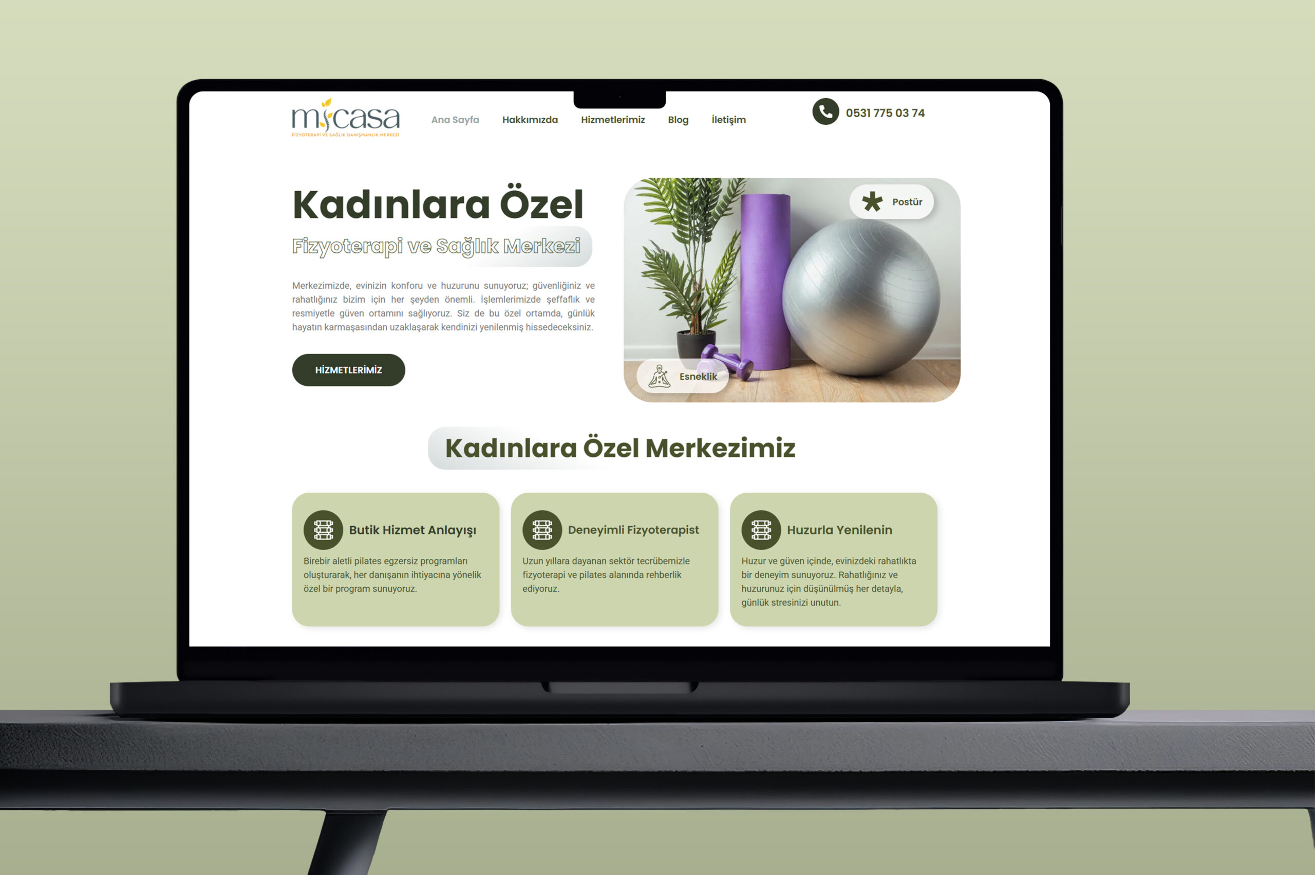 Micasa Fizyoterapi Web Sitesi Önizlemesi